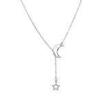 New Fashion Star Hollow Moon Pendant Chains Necklaces For Women Adjustable Gold Color Chains Collares Party Jewelry Gift NB319